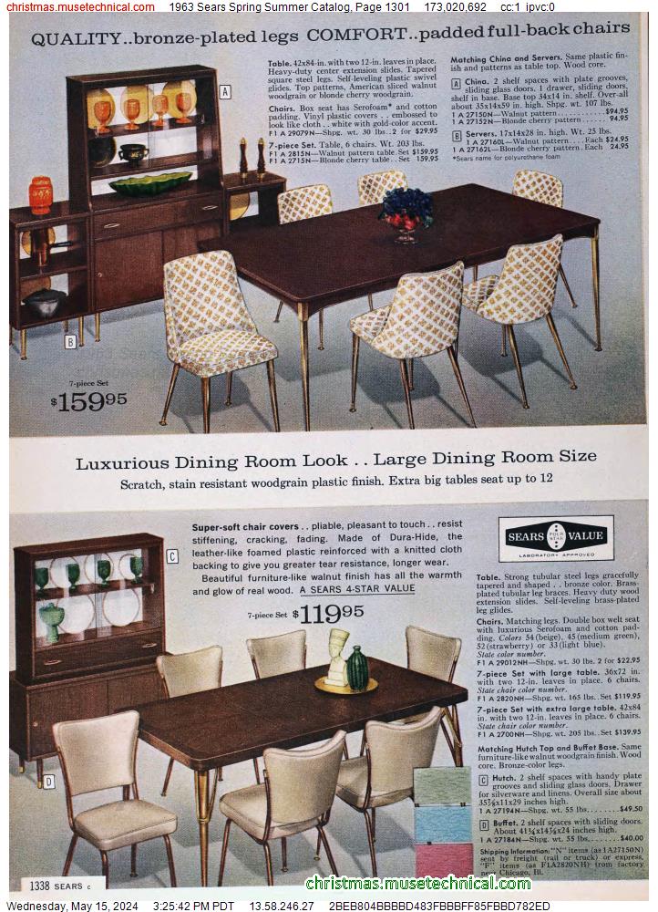 1963 Sears Spring Summer Catalog, Page 1301