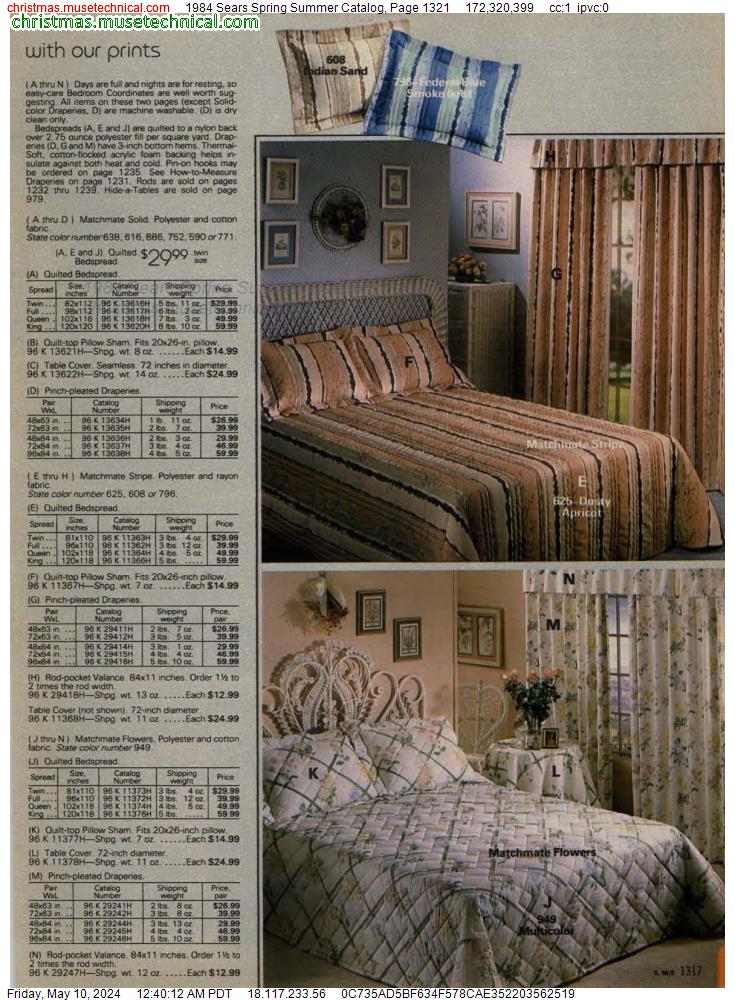 1984 Sears Spring Summer Catalog, Page 1321