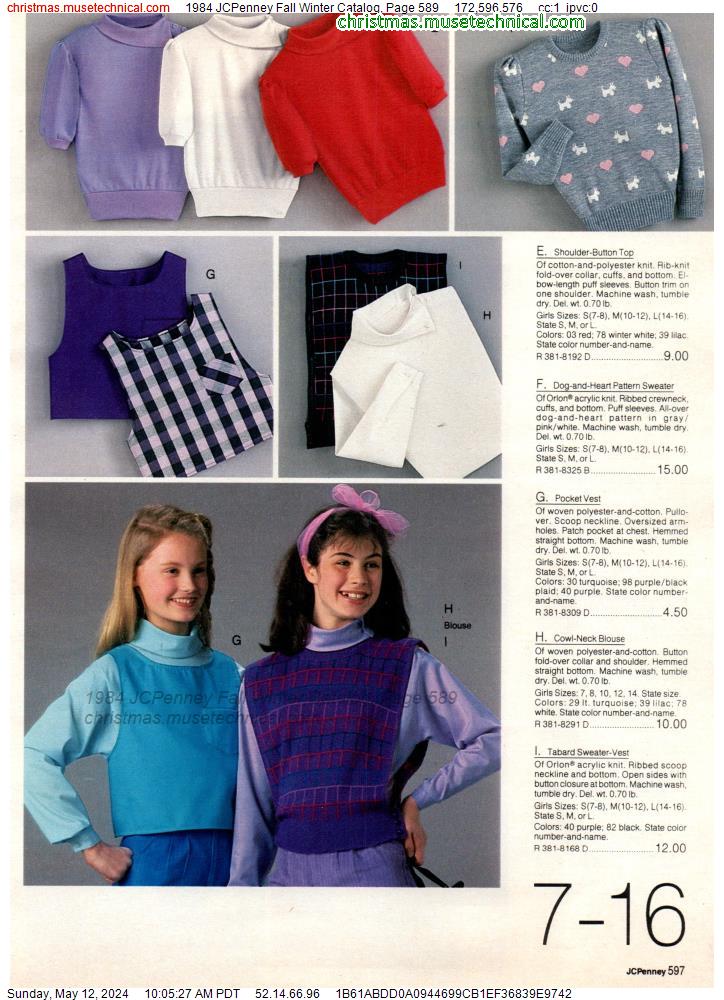 1984 JCPenney Fall Winter Catalog, Page 589