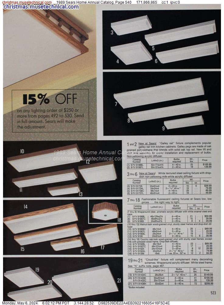 1989 Sears Home Annual Catalog, Page 540