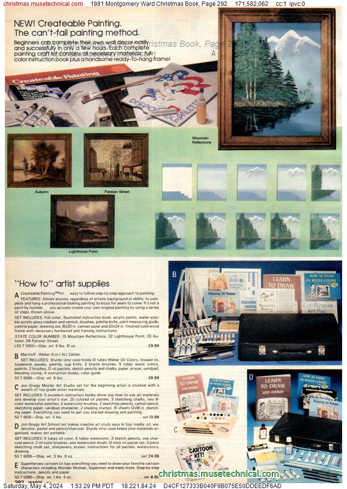 1981 Montgomery Ward Christmas Book, Page 292