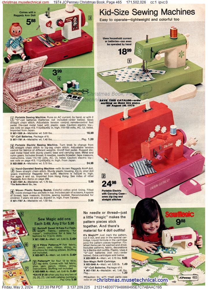 1974 JCPenney Christmas Book, Page 465