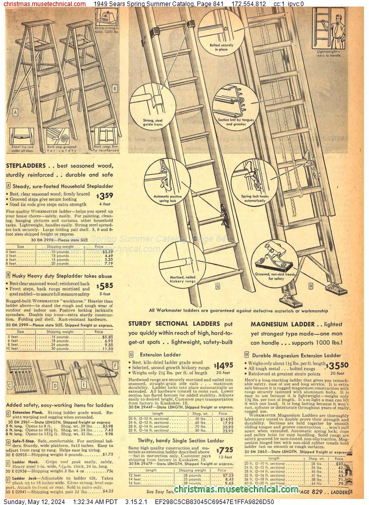 1949 Sears Spring Summer Catalog, Page 841