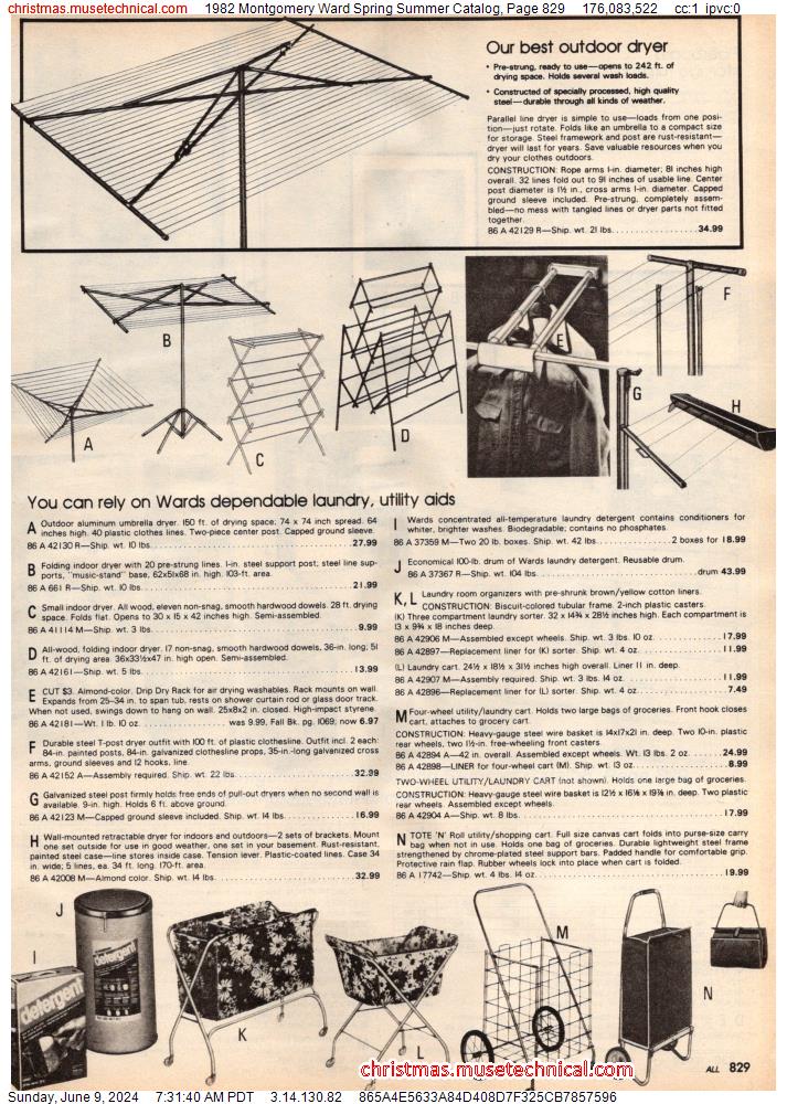1982 Montgomery Ward Spring Summer Catalog, Page 829