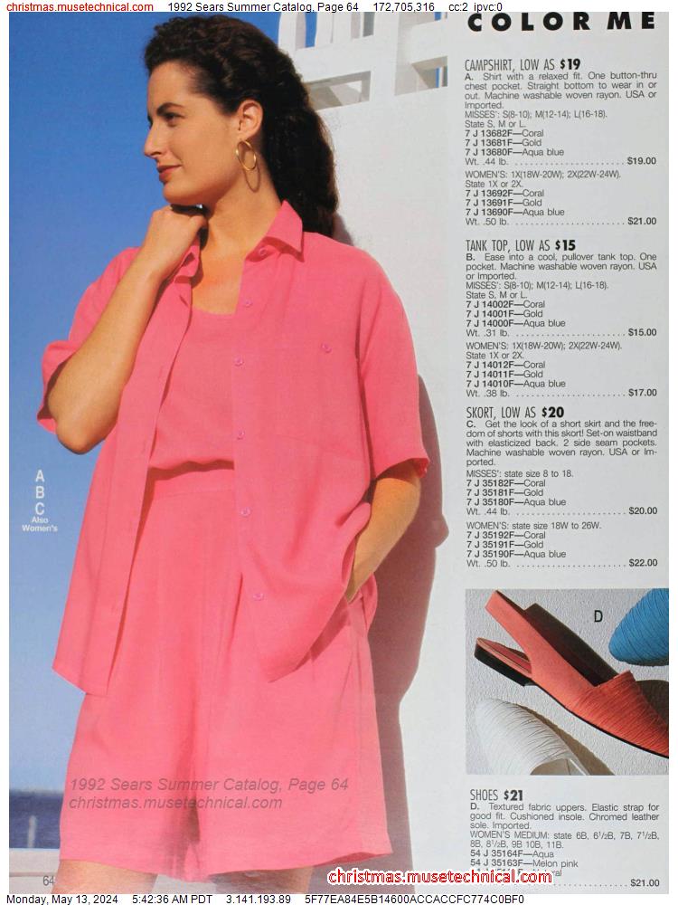 1992 Sears Summer Catalog, Page 64
