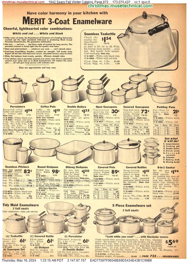 1942 Sears Fall Winter Catalog, Page 872