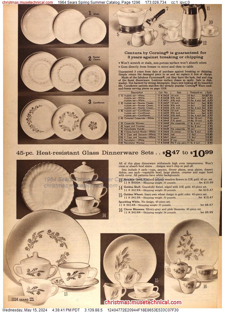 1964 Sears Spring Summer Catalog, Page 1296