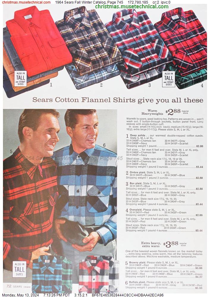1964 Sears Fall Winter Catalog, Page 745