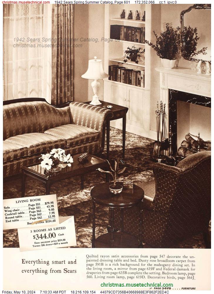 1942 Sears Spring Summer Catalog, Page 601