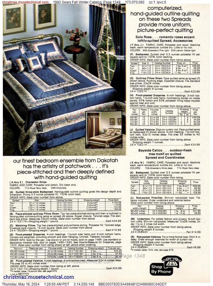 1982 Sears Fall Winter Catalog, Page 1348