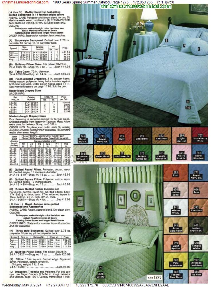 1983 Sears Spring Summer Catalog, Page 1275