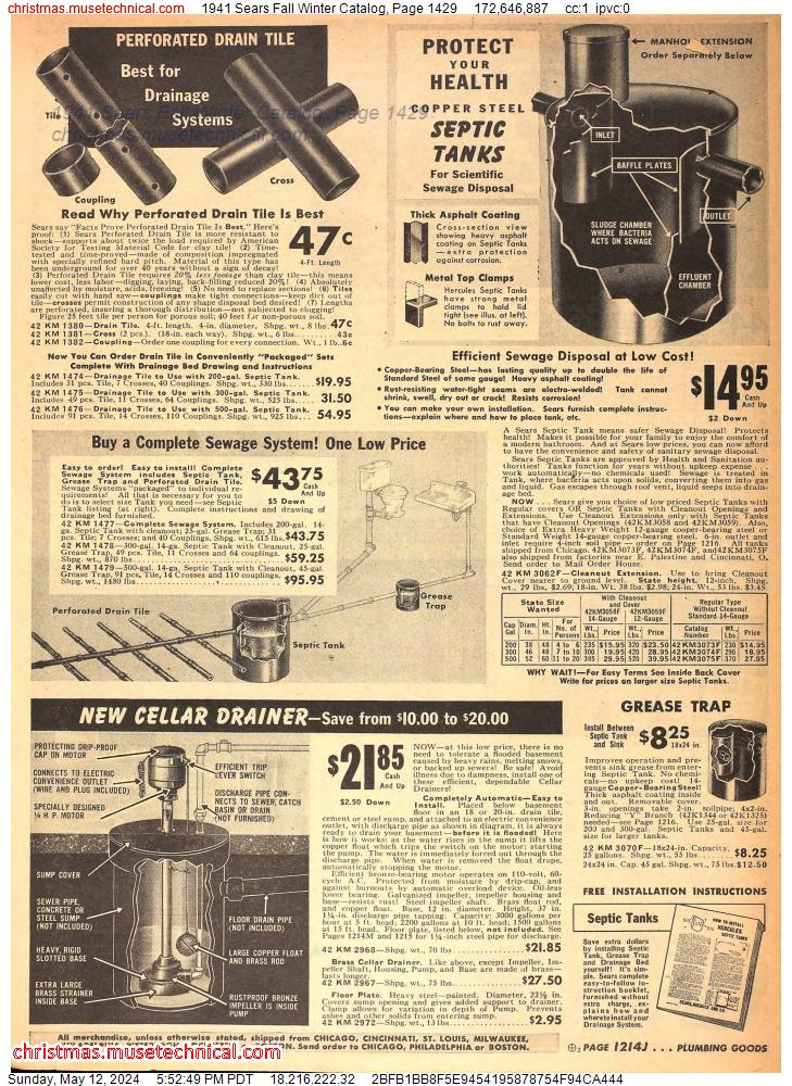 1941 Sears Fall Winter Catalog, Page 1429