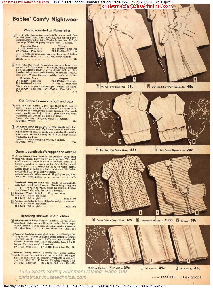 1945 Sears Spring Summer Catalog, Page 199