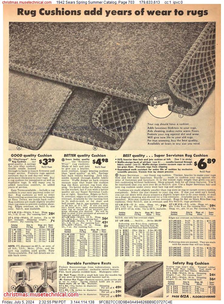 1942 Sears Spring Summer Catalog, Page 703