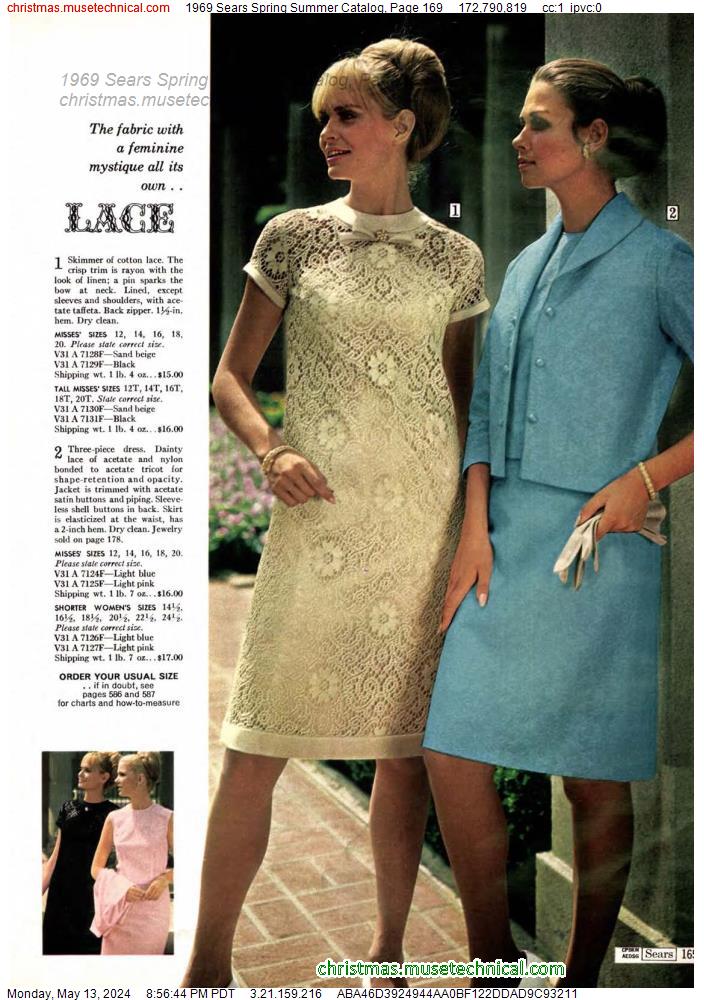 1969 Sears Spring Summer Catalog, Page 169