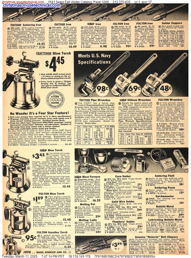 1941 Sears Fall Winter Catalog, Page 1269