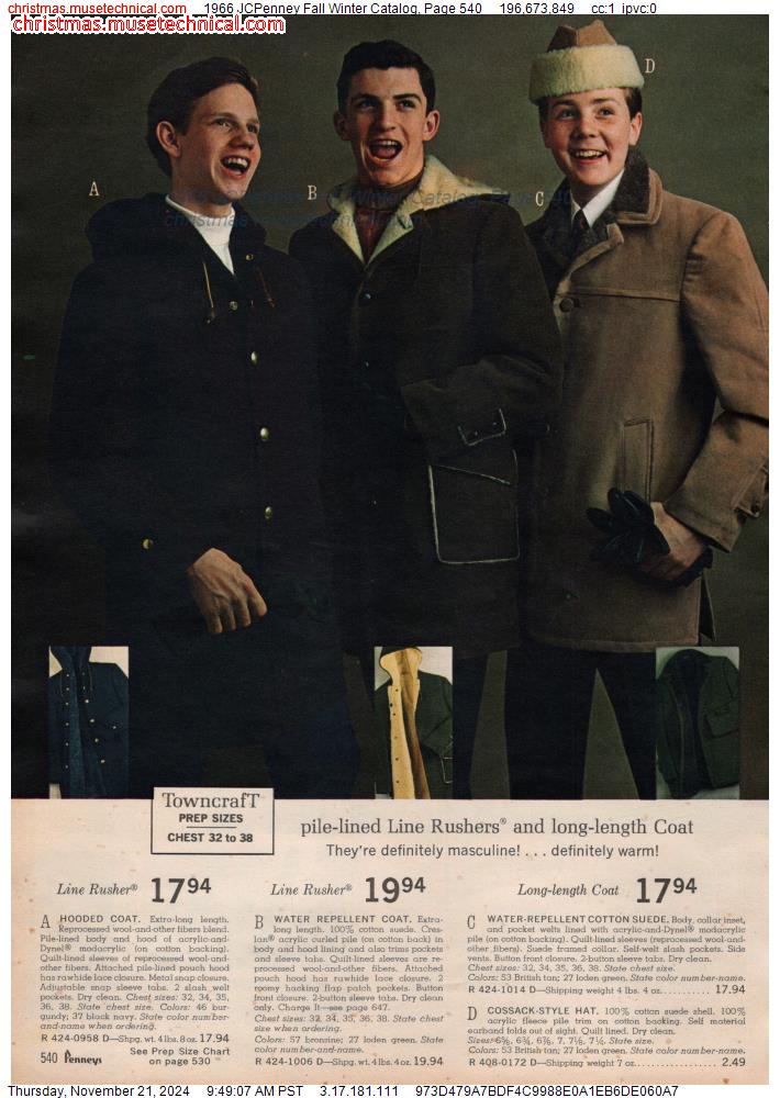 1966 JCPenney Fall Winter Catalog, Page 540