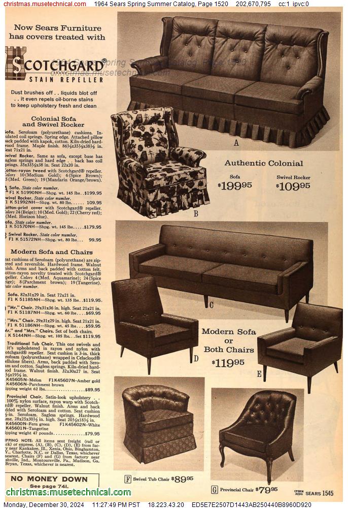 1964 Sears Spring Summer Catalog, Page 1520