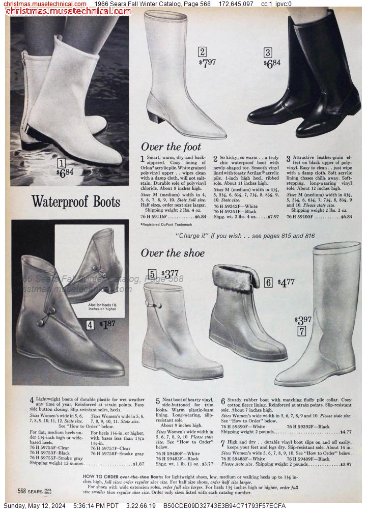 1966 Sears Fall Winter Catalog, Page 568
