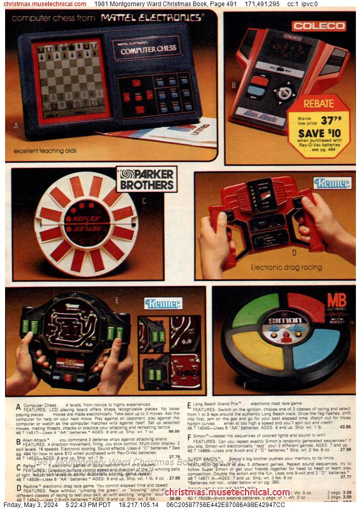 1981 Montgomery Ward Christmas Book, Page 491
