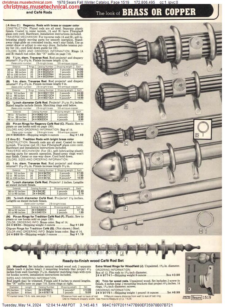 1978 Sears Fall Winter Catalog, Page 1519