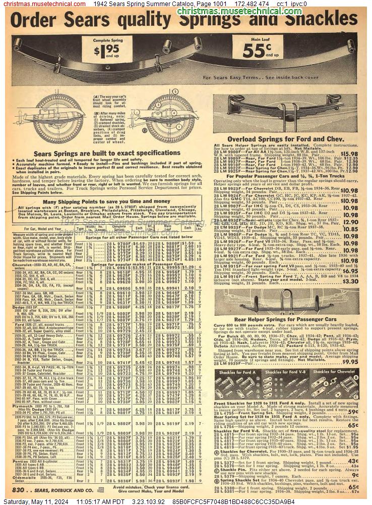 1942 Sears Spring Summer Catalog, Page 1001