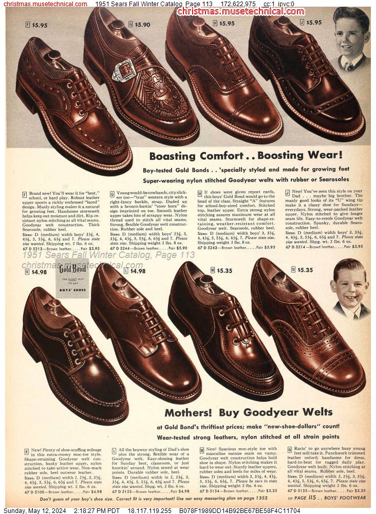 1951 Sears Fall Winter Catalog, Page 113