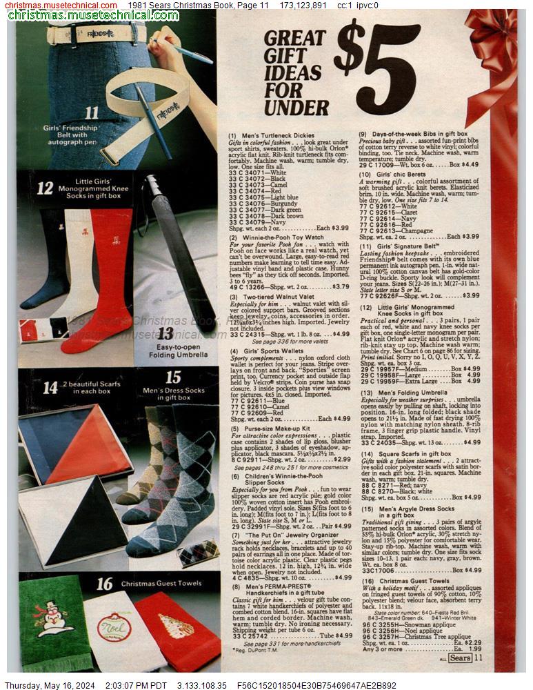 1981 Sears Christmas Book, Page 11