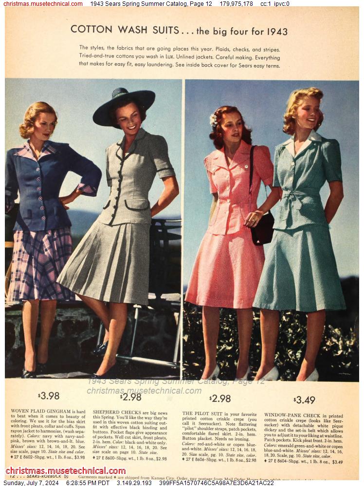 1943 Sears Spring Summer Catalog, Page 12