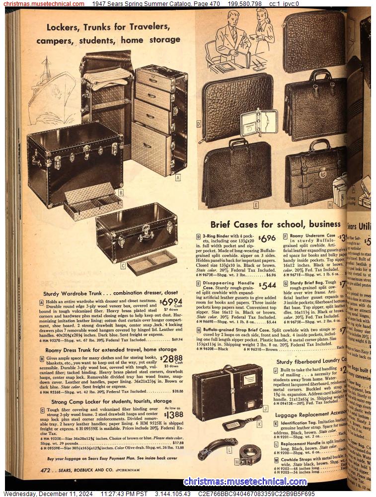 1947 Sears Spring Summer Catalog, Page 470