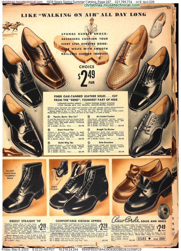 1939 Sears Spring Summer Catalog, Page 287