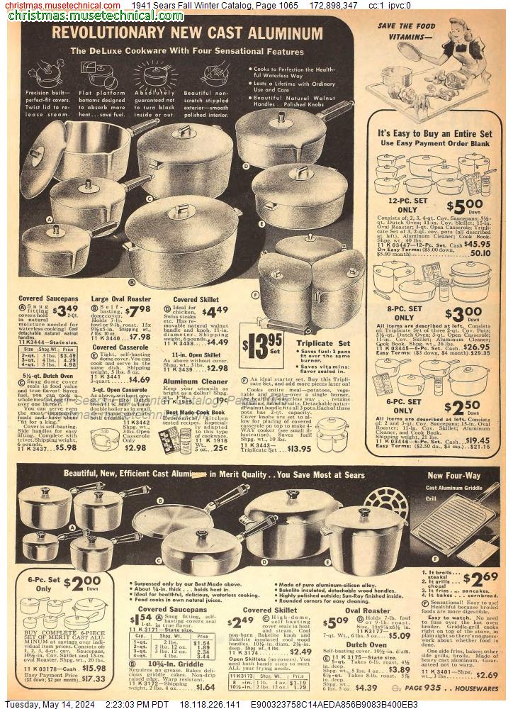 1941 Sears Fall Winter Catalog, Page 1065
