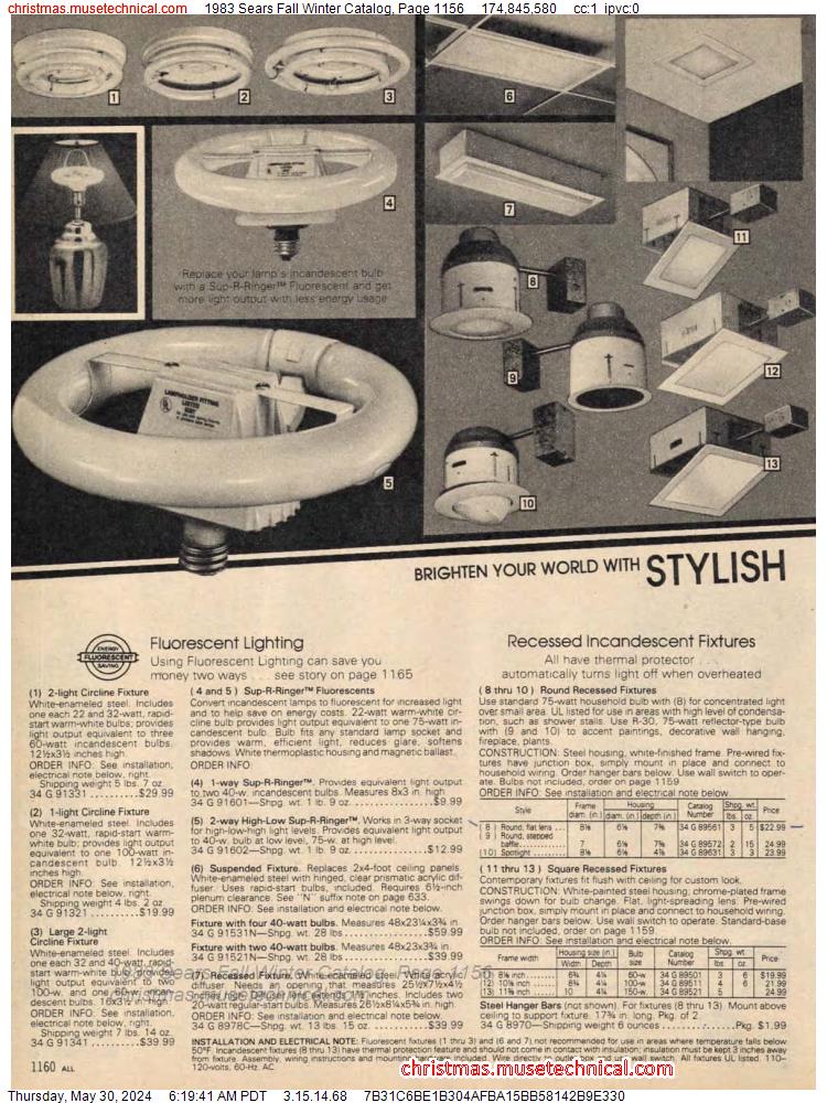 1983 Sears Fall Winter Catalog, Page 1156