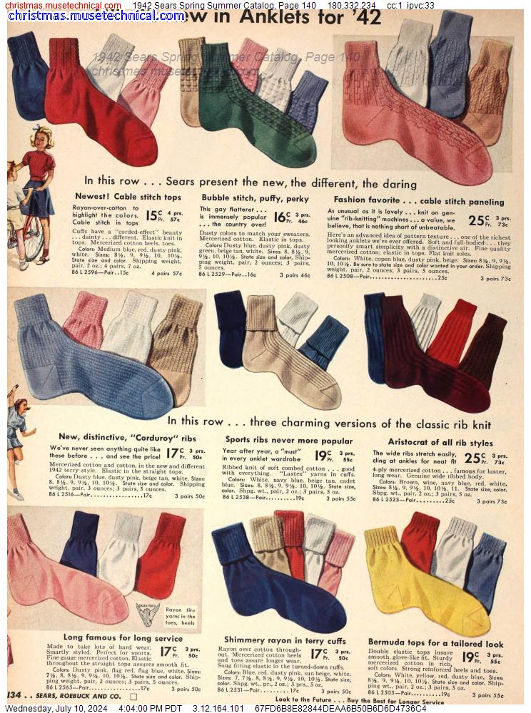 1942 Sears Spring Summer Catalog, Page 140 - Catalogs & Wishbooks
