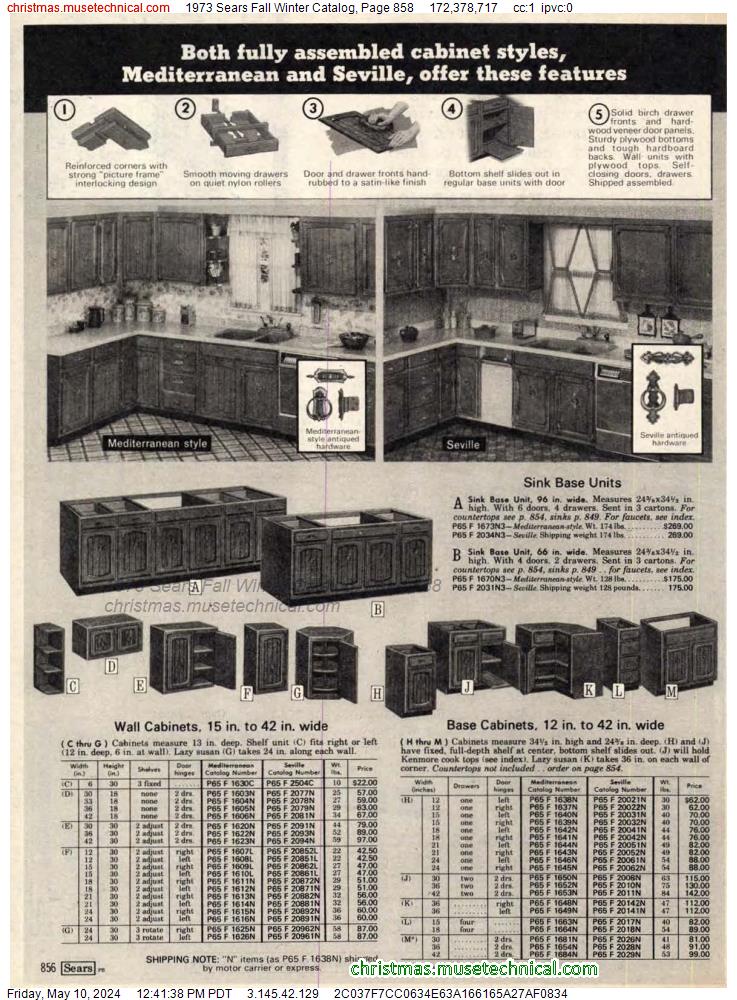 1973 Sears Fall Winter Catalog, Page 858