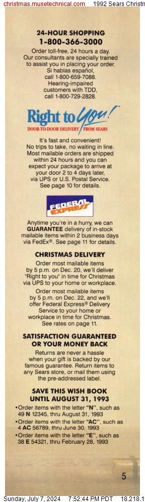 1992 Sears Christmas Book, Page 5
