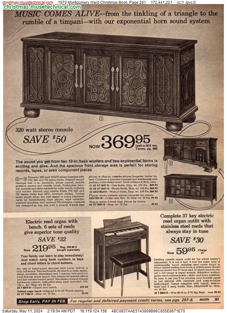 1970 Montgomery Ward Christmas Book, Page 281
