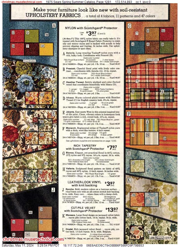 1975 Sears Spring Summer Catalog, Page 1281
