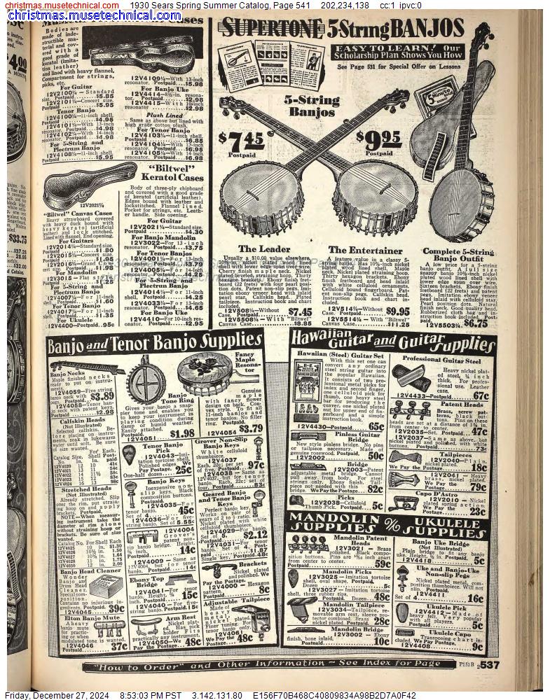 1930 Sears Spring Summer Catalog, Page 541