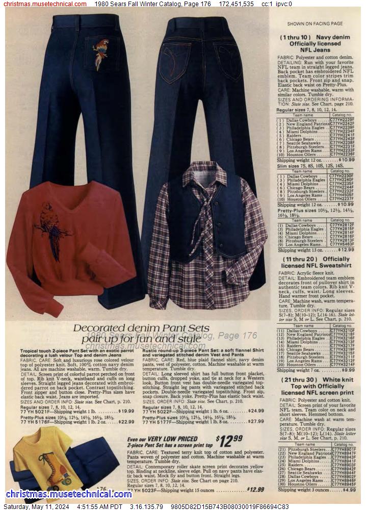 1980 Sears Fall Winter Catalog, Page 176