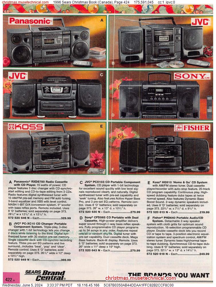 1996 Sears Christmas Book (Canada), Page 424