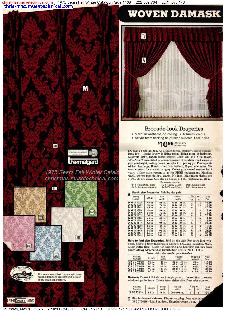 1975 Sears Fall Winter Catalog, Page 1468