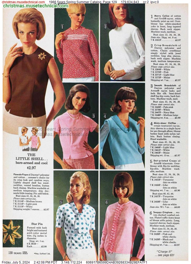 1966 Sears Spring Summer Catalog, Page 129