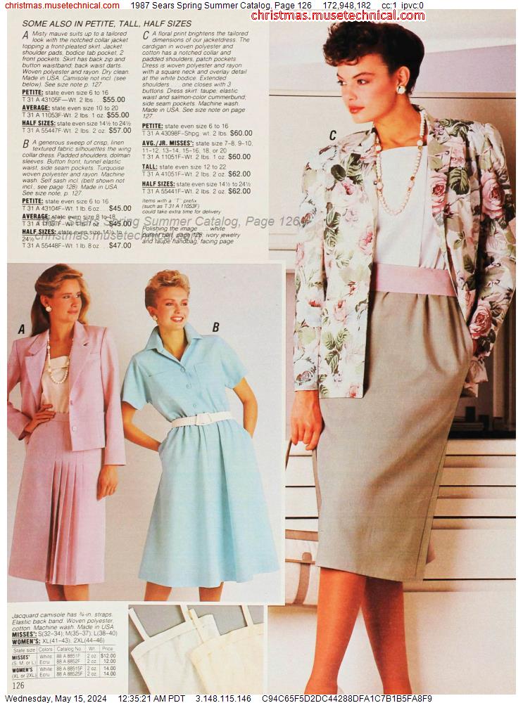 1987 Sears Spring Summer Catalog, Page 126