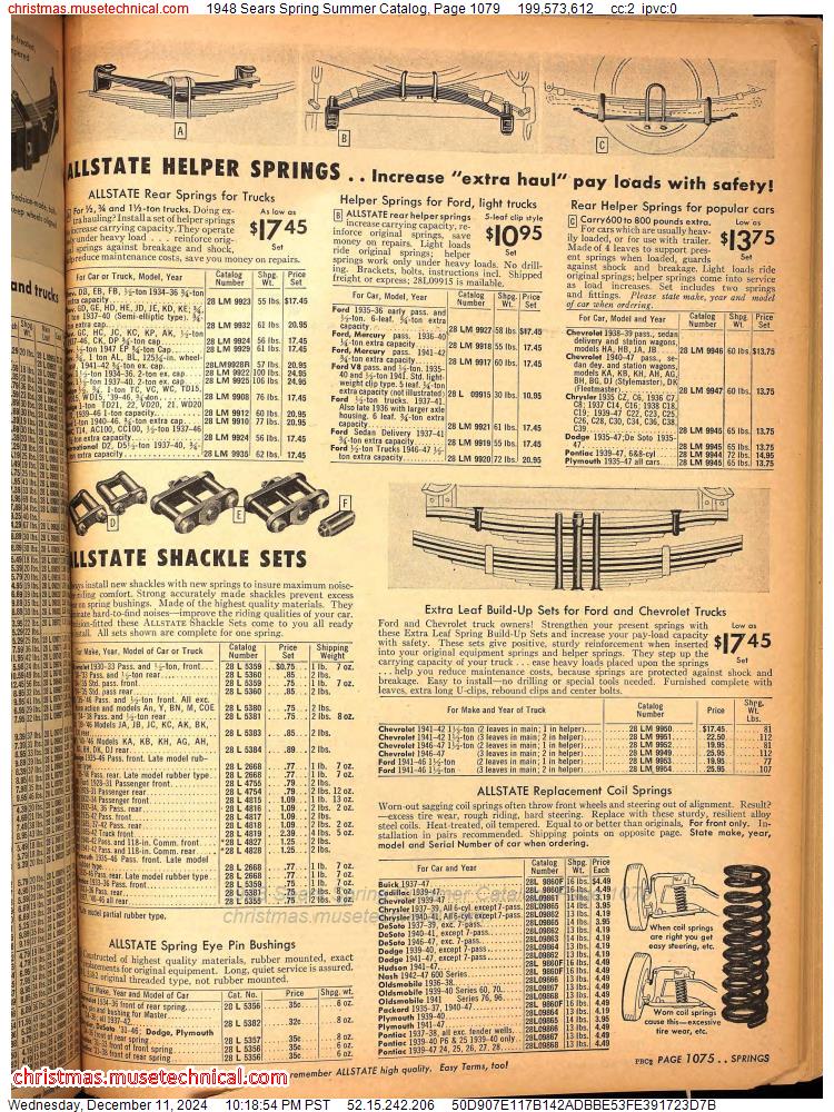 1948 Sears Spring Summer Catalog, Page 1079