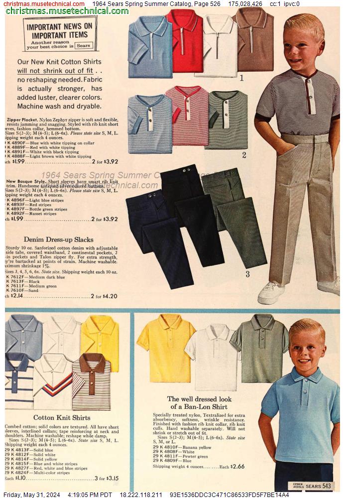 1964 Sears Spring Summer Catalog, Page 526