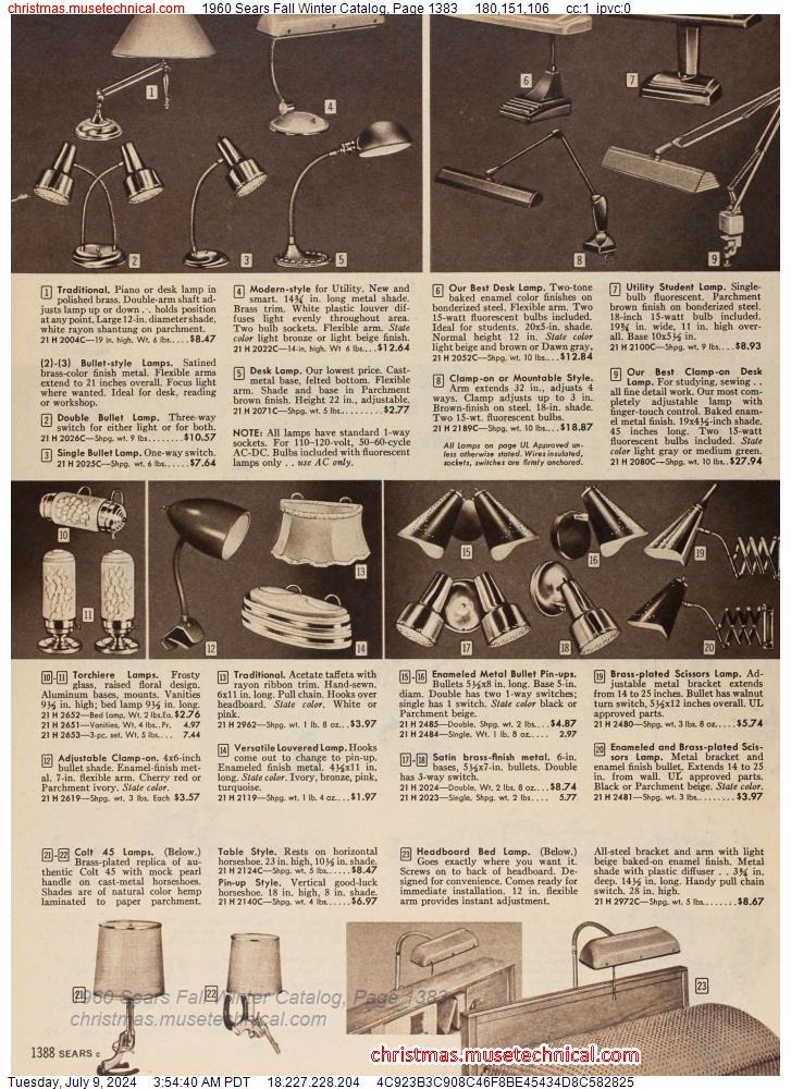 1960 Sears Fall Winter Catalog, Page 1383