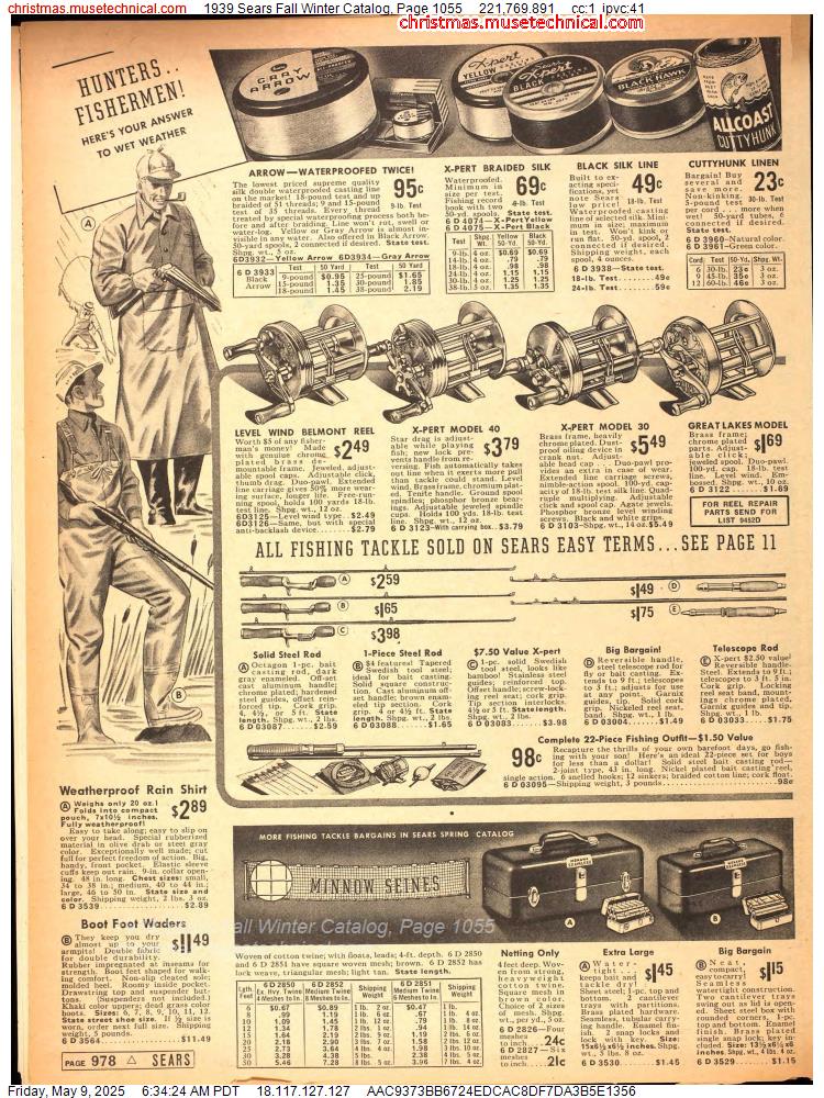 1939 Sears Fall Winter Catalog, Page 1055