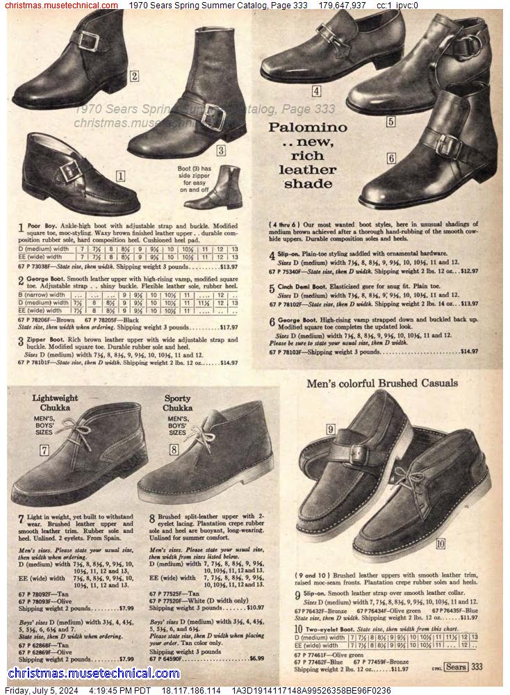 1970 Sears Spring Summer Catalog, Page 333