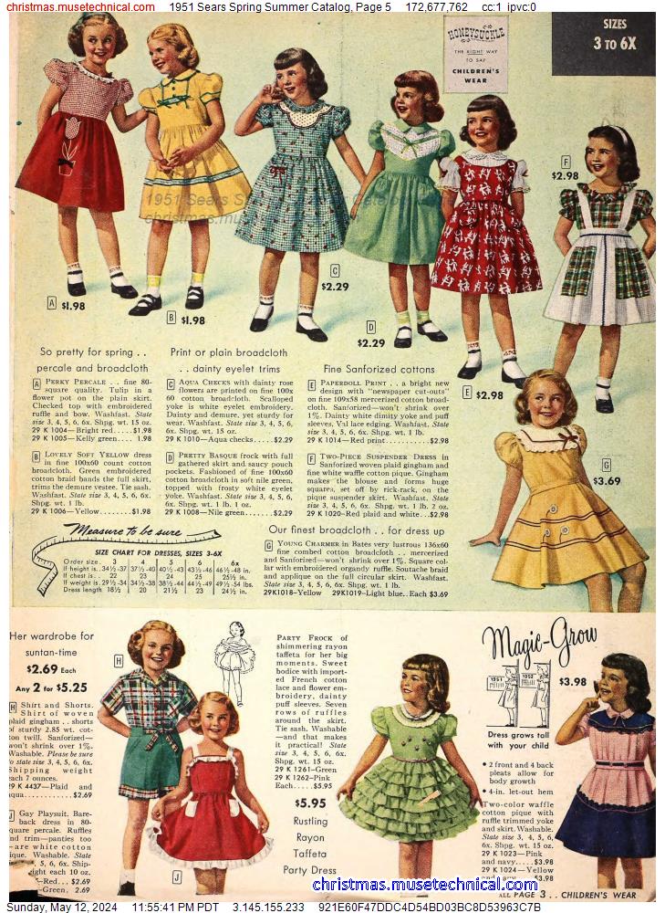 1951 Sears Spring Summer Catalog, Page 5